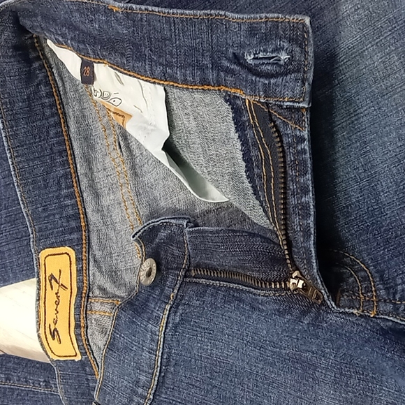 Seven7 Boot Stretch Low-Rise Slim Fit Blue Jeans Size 28 Tall - Picture 13 of 16